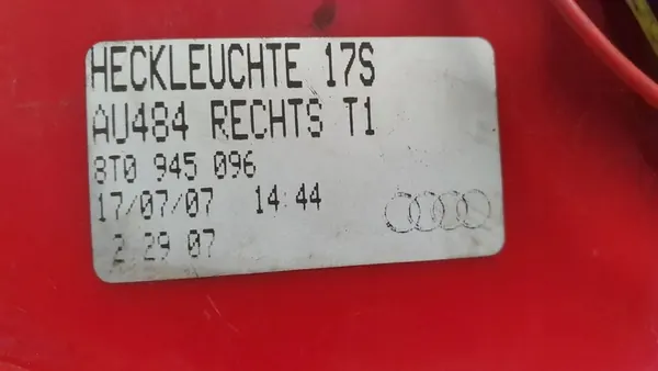 Luz trasera derecha 8T0945096 AUDI A5 8T COUPE 07- image 6