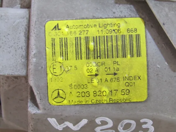 MERCEDES W203 LIFT 04-07 LINKER BI XENON KOPLAMP A2038201759 image 8