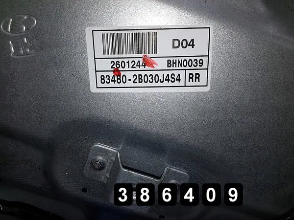 Regulador de janela Hyundai Santa Fe 2006 834802b030j4s4 image 6
