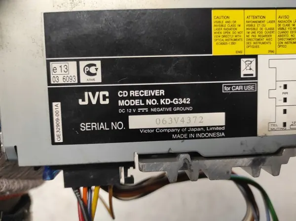 JVC KD-G342 Radio CD AUX - OEM RTEKO PAW826 image 5