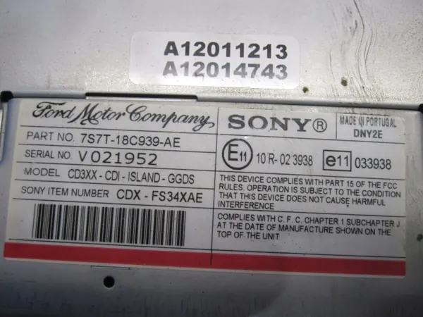 Radio FORD MONDEO MK4 OEM 7S7T-18C939-AE image 7