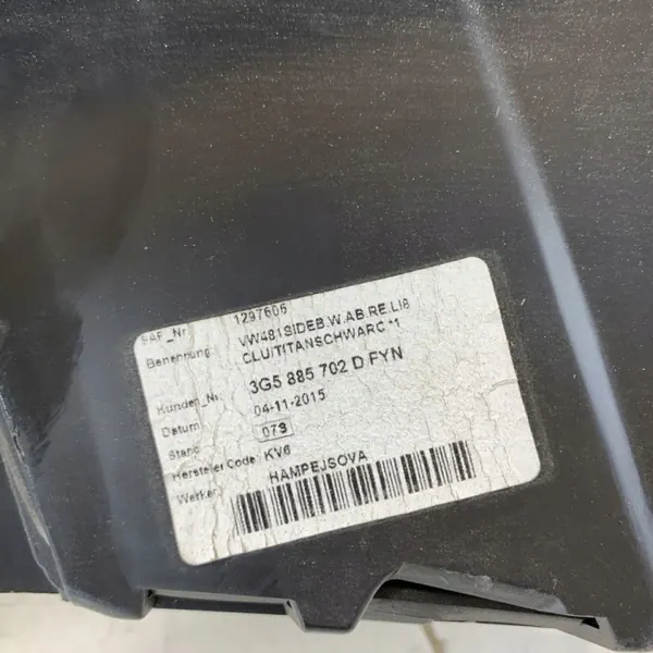 OEM 685465236523652 Achter rechter zijairbag voor VW Passat B8 image 10