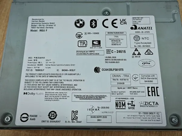 Unidade Multimédia Navegação OEM 5A5EFA6 para BMW image 6