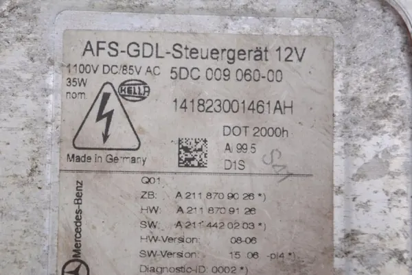 Xenon-virtalähde OEM 5DC009060-00 Vasen Mercedes E-sarja image 7