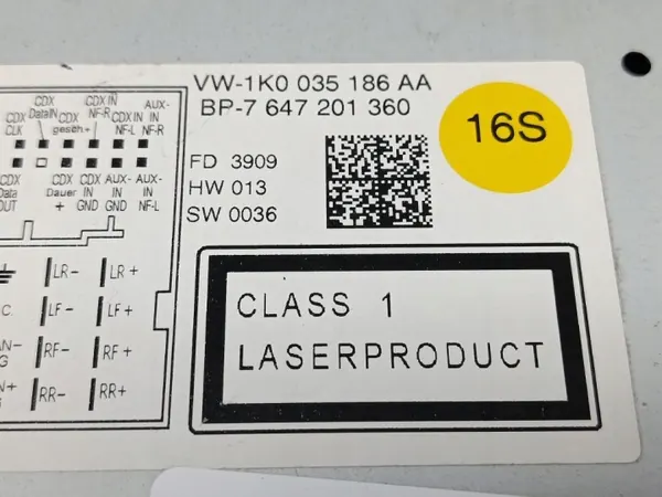 OEM 1K0035186AA Radio CD für Volkswagen Touran image 7