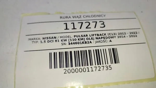 Jäähdytyshoset 1103650S01 1.5 DCI image 6