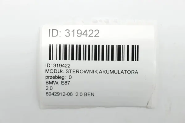 Módulo controlo bateria BMW OEM 6942912-08 Usado image 6