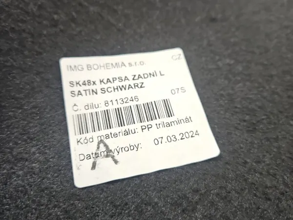 Vänster Bakdörrspanel OEM 3V9867023CK Skoda Superb III image 7