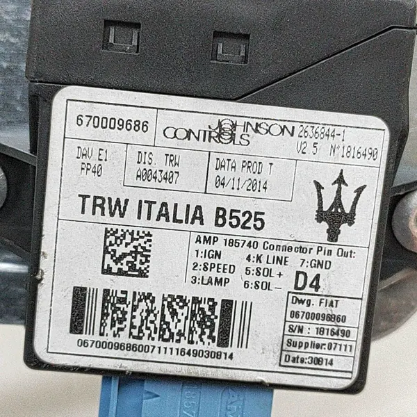 Unité de Commande Direction Maserati Ghibli OEM 6700096860 image 6
