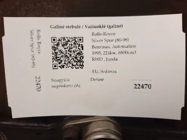 Buje rueda trasera OEM UR27216U para Rolls-Royce image 10