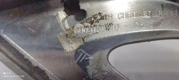 Jeep OE 6003TK0216 Cache Phare Chrome Droit Arrière image 3