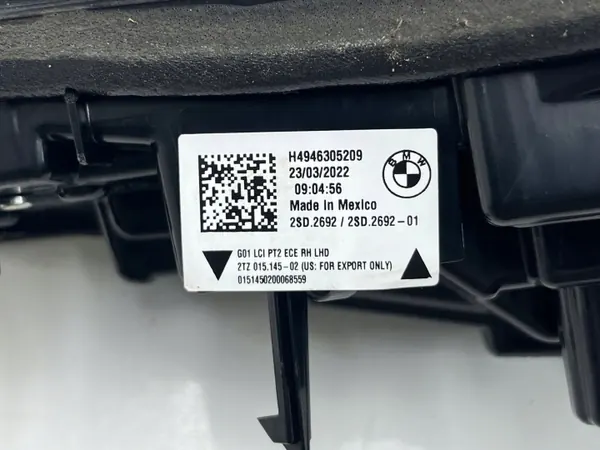 Feu de pare-chocs arrière BMW X3 G01 OEM H949305209 image 6
