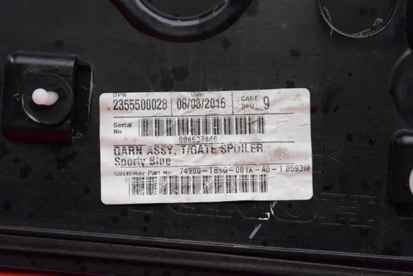 Spoiler Azul OEM 74900-TB9-G01 para Honda Civic 9 image 10