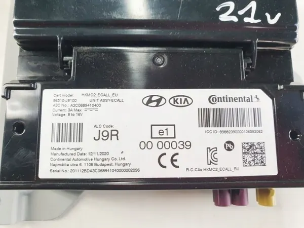 Hyundai Kona I 1.0 T-GDi Besturingsmodule OEM 96510-J9100 image 3