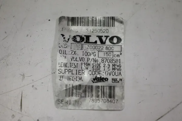 Volvo S80 II V70 3.2 Ilmastointikompressori Valeo image 5