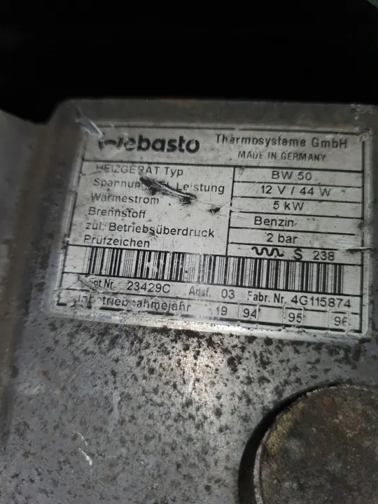 Webasto BW50 12V 44W 5kW benzine parkeerstandverwarming image 4