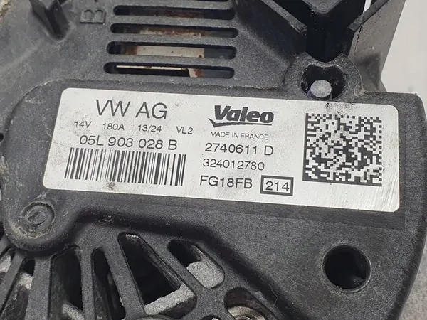 ALTERNATOR 180A SKODA SUPERB IV 2.0 TDI 05L903028B image 3