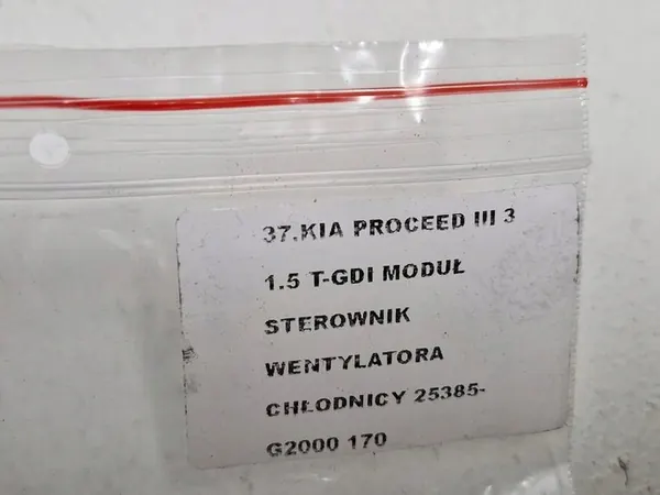 Módulo de Controle do Ventilador do Radiador KIA PROCEED 3 III 1.5 T-GDI OEM image 8