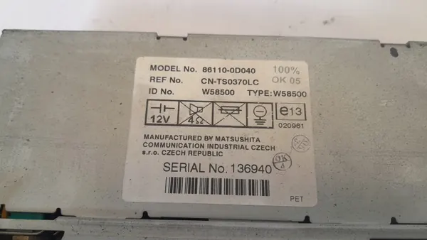 Toyota Yaris I Lift Radio OEM TOYOT YARYS I LIFT RADIO image 3
