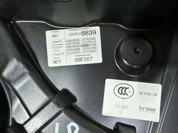 OEM A2137205105 Régulateur de vitre avant gauche Mercedes image 5