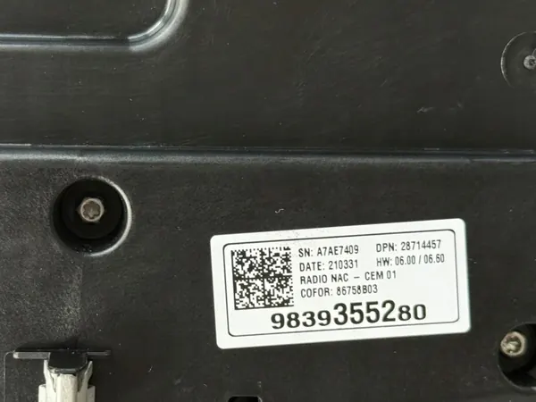 OEM 9839355280 Radio-Navi-Näyttö Opel Grandland X:lle image 6