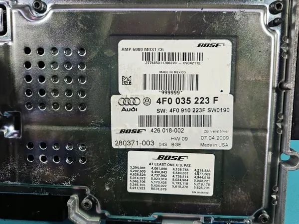 Bose Versterker OEM 4F0035223F voor Audi A6 C6 image 6