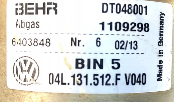 EGR Pakokaasunjäähdytin AUDI A3 VW GOLF 04L131512F image 5