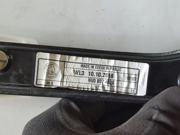 Elevador de vidro dianteiro direito SKODA FABIA 3 III 6V OEM 6V0837462A image 3
