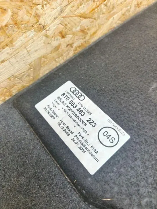 Tapis de coffre Audi A4 S4 B8 OEM 8T08634632Z3 image 3