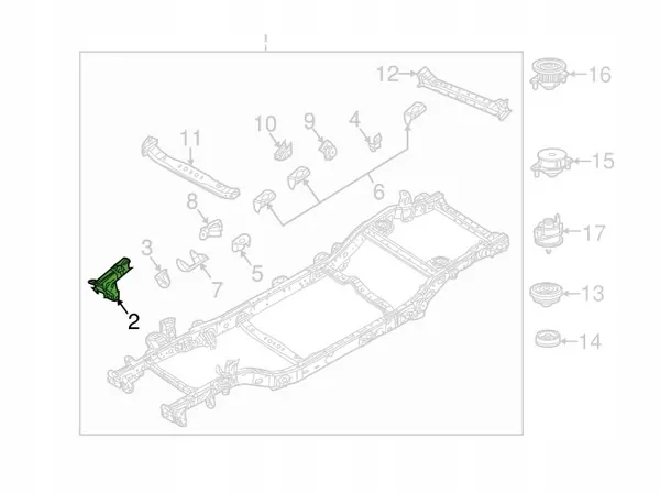 Cuarto de bastidor izquierdo OEM 68382863AB para Jeep Wrangler JL image 5