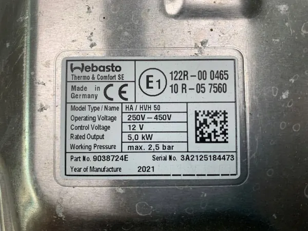 Calefactor Webasto Volvo OEM 31694787 - Usado image 8