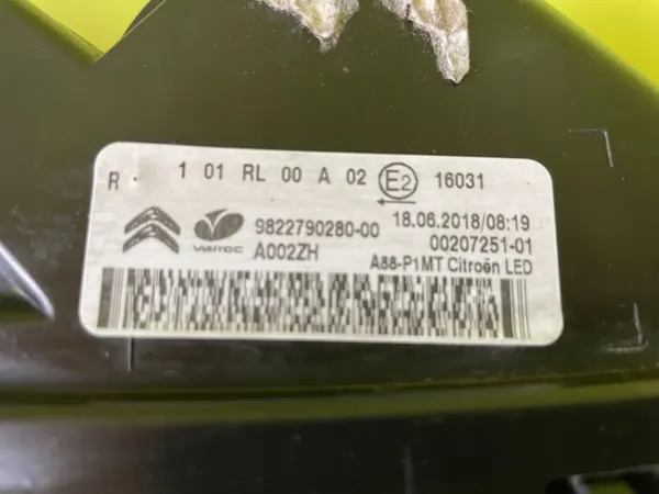 OEM 9822790280 Faro LED DRL Derecho Delantero Cromo image 3