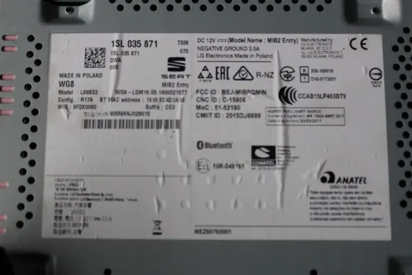 OEM radioadadf radio voor SEAT Mii, Skoda Citigo, VW Up image 4