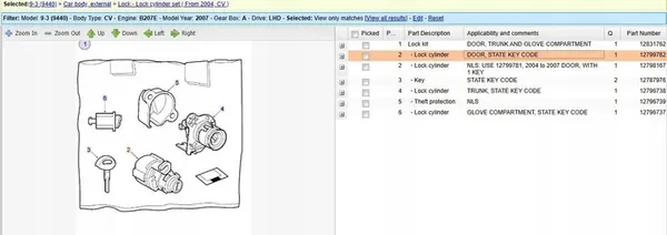 Interruptor de ignição SAAB 9-3 CABRIO 2.0L 2007 12787976 image 7
