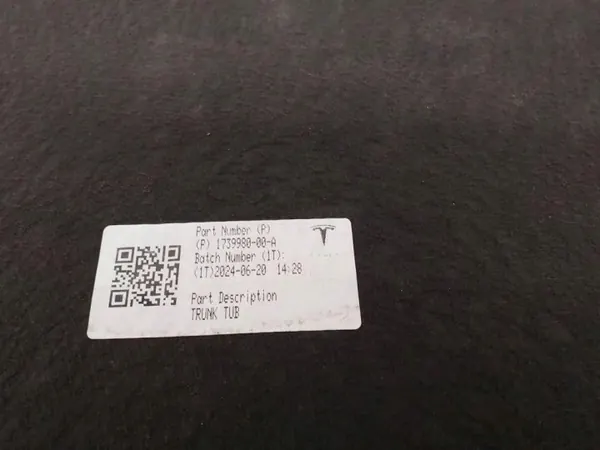 Alfombrilla maletero Tesla Model Y OEM 173998000A image 4