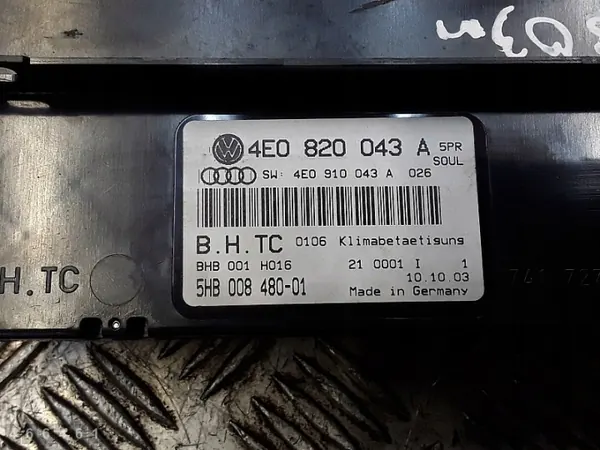 Module climatisation Audi A8 4e0820043a Occasion image 4