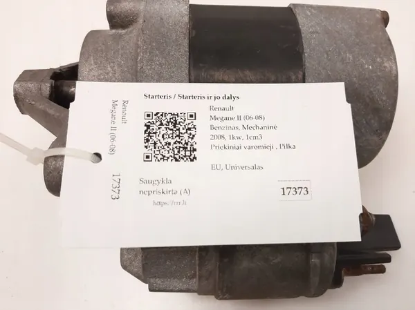 Arrancador Renault Megane II 2006-2008 OE 8200266777D image 5