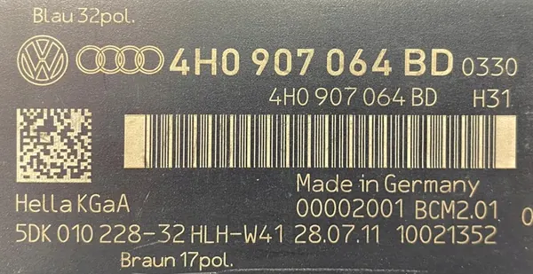 Komfortstyrenhet AUDI A6 A7 A8 RS6 R8 4H0907064BD image 2