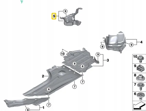 BMW OEM 8085782 bakre underrede lock för M2 G87 image 6