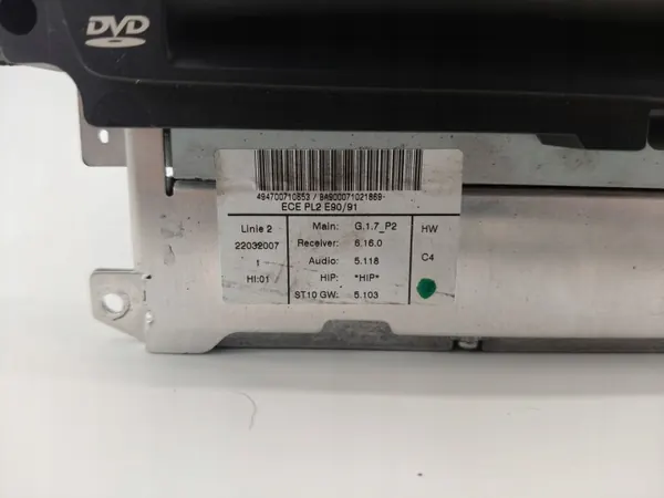 Radio/CD/DVD/GPS-Panel BMW E90/91 OEM 9148016 image 3