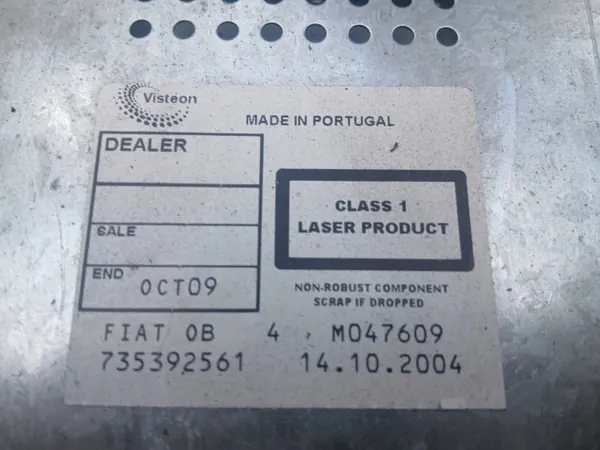 Radio CD OEM 735392561 para Fiat Stilo - Usado image 3