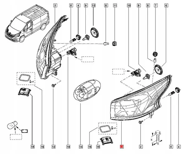Vasen etuvalaisin Trafic III Vivaro B Talento 260600500R image 2