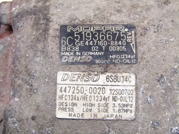 Compressore AC Fiat 500X OE 51936675 image 5