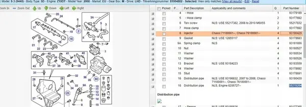 SAAB 9-3 ESTATE Injektor 1.9L 2008 93190429 image 6