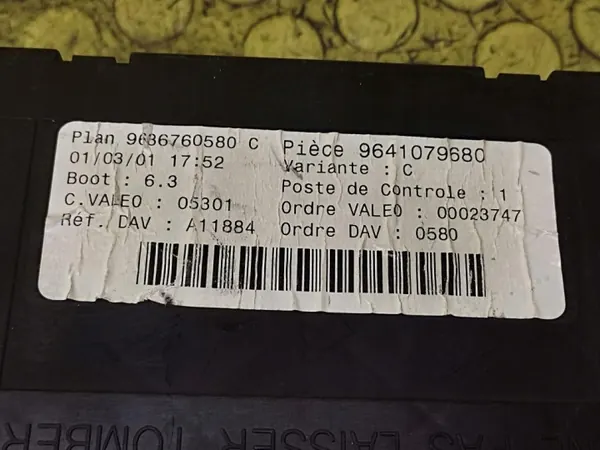 Peugeot 307 BSI-Modul OEM 9641079680 - Gebraucht image 9