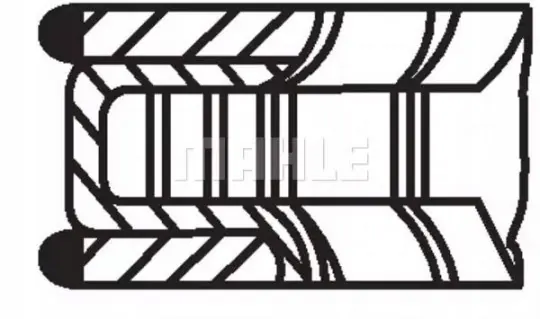 Jeu de segments de piston Mahle OEM 012 21 N0 - Occasion image 3