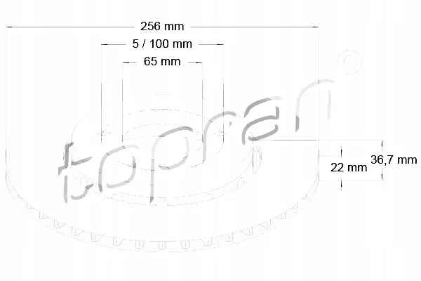 Topran 110 434 Remschijf image 5