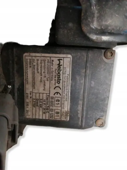 Mazda 6 2012 Chauffage stationnaire Webasto OEM 000002031232 image 5