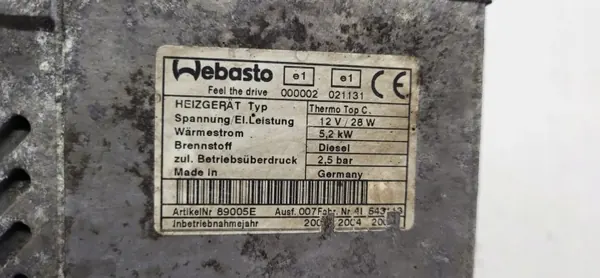 Calefactor Webasto Master II 000002021131 image 3
