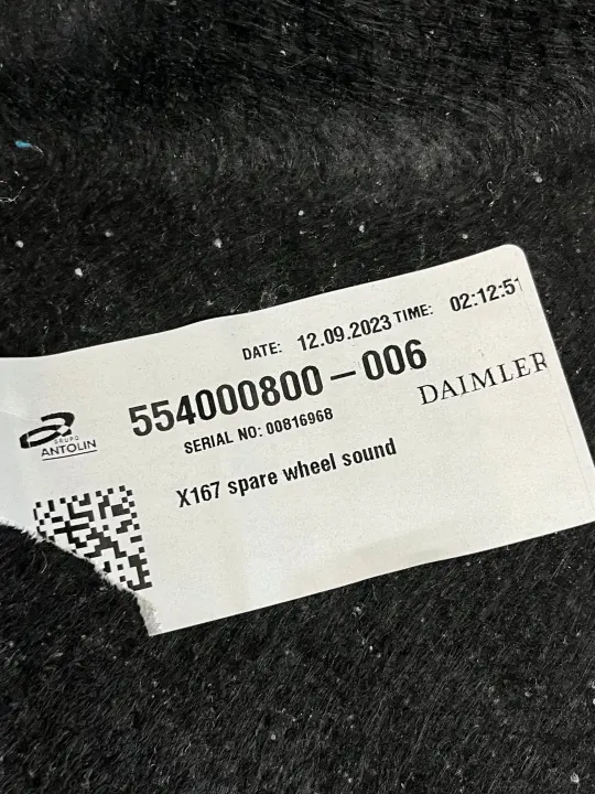 Mercedes GLE 167 kofferbakvloer geluidsisolatie A1676901503 image 9